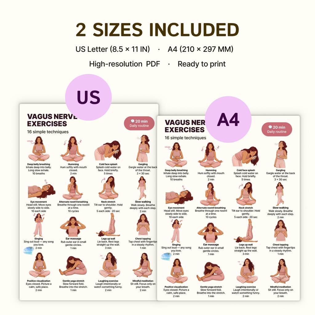 Vagus Nerve Exercises | Printable PDF