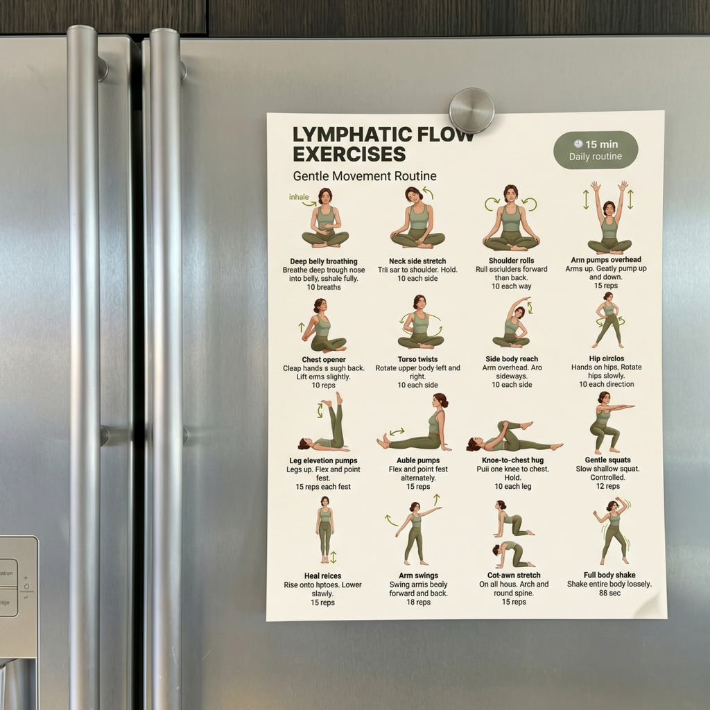 Lymphatic Flow Exercises | Printable PDF