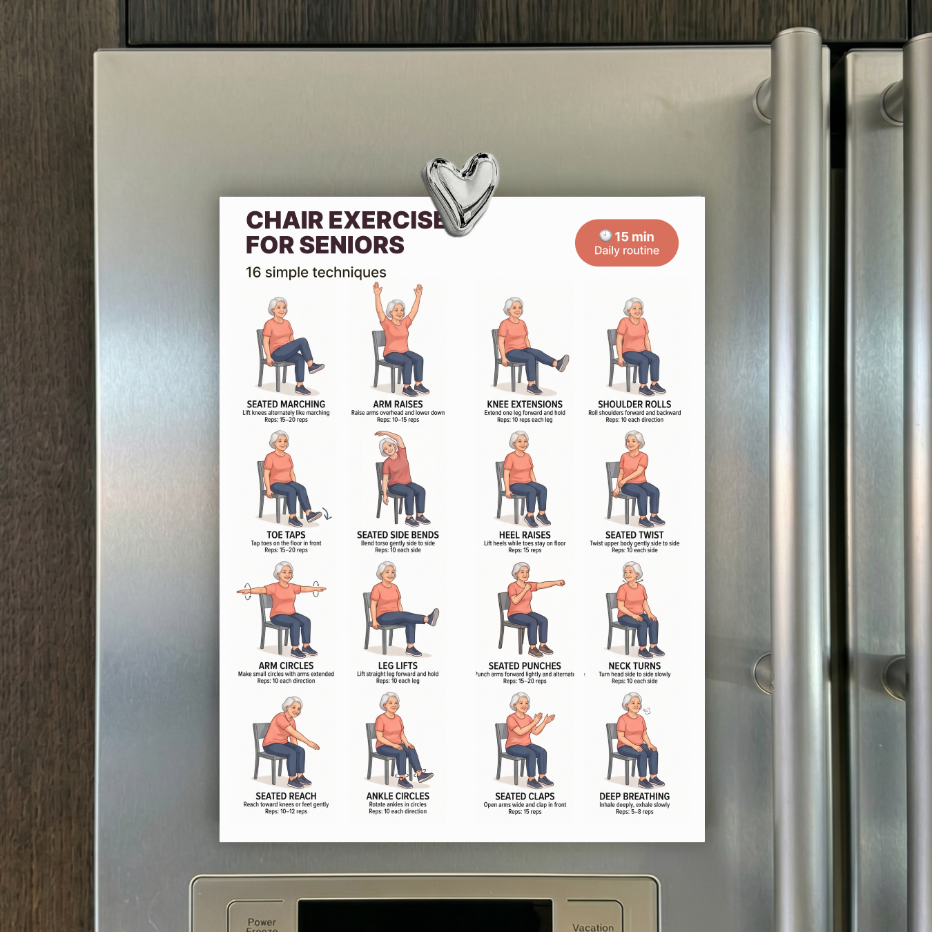 Chair Exercises for Seniors | Printable PDF