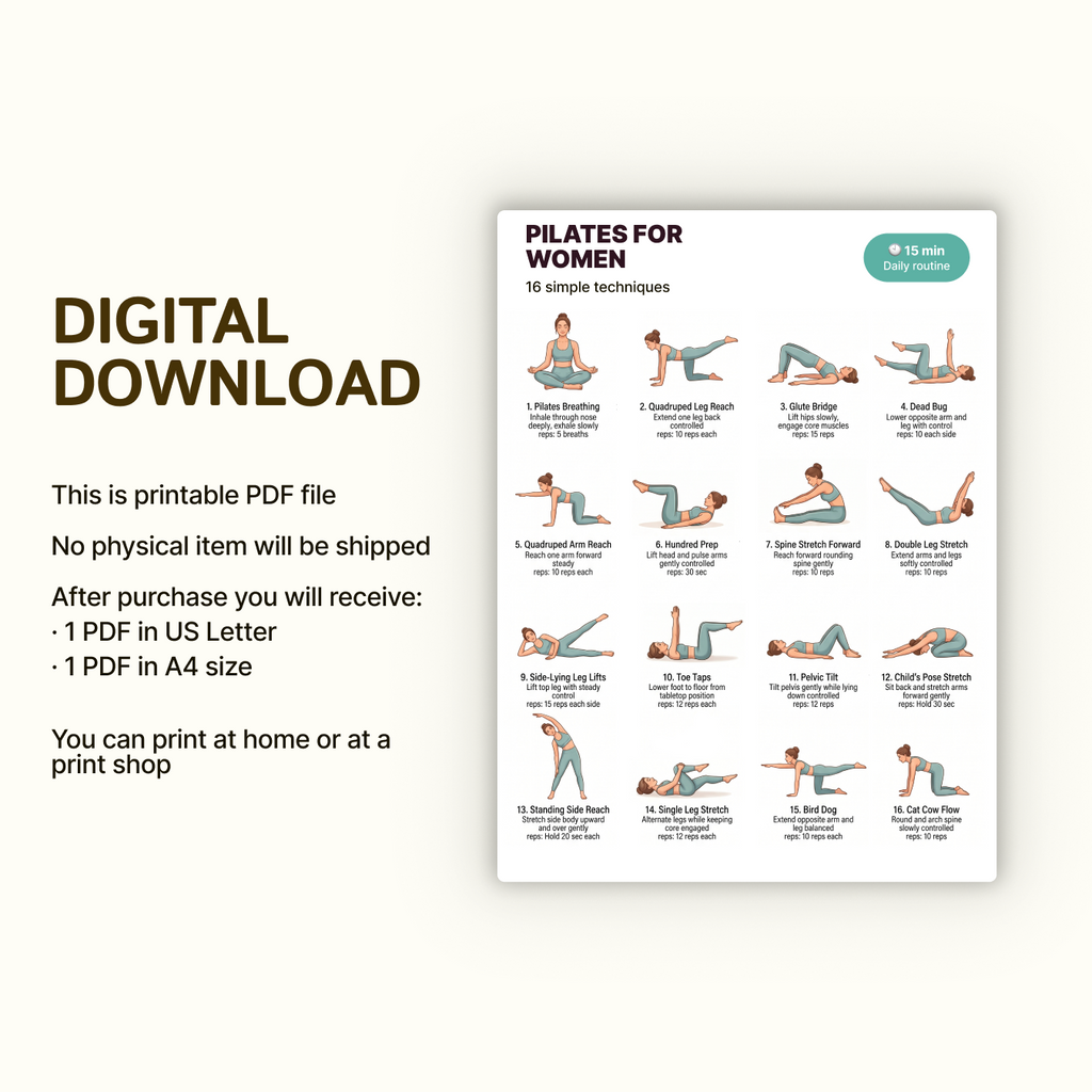 Pilates for Women 40+ | Printable PDF