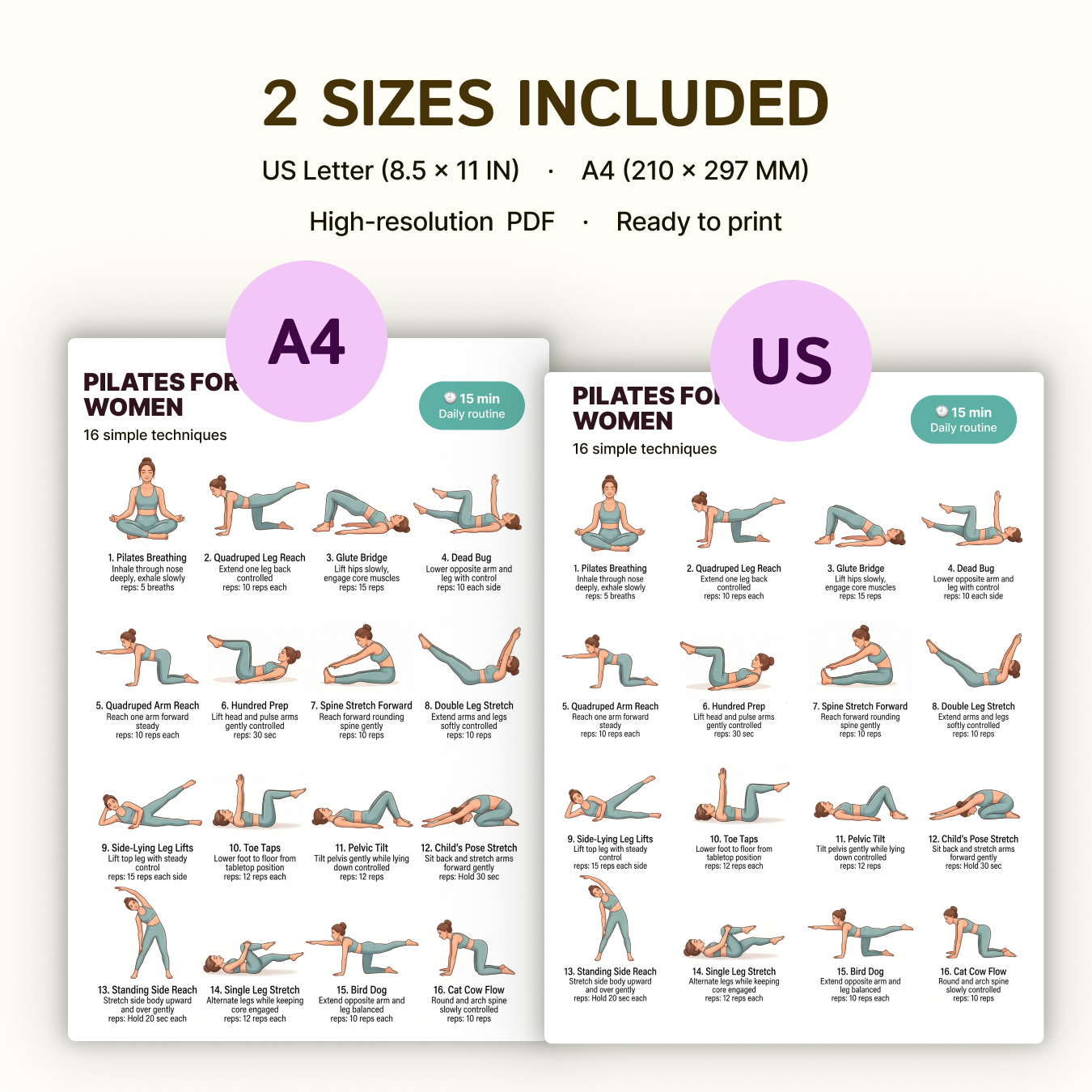Pilates for Women 40+ | Printable PDF